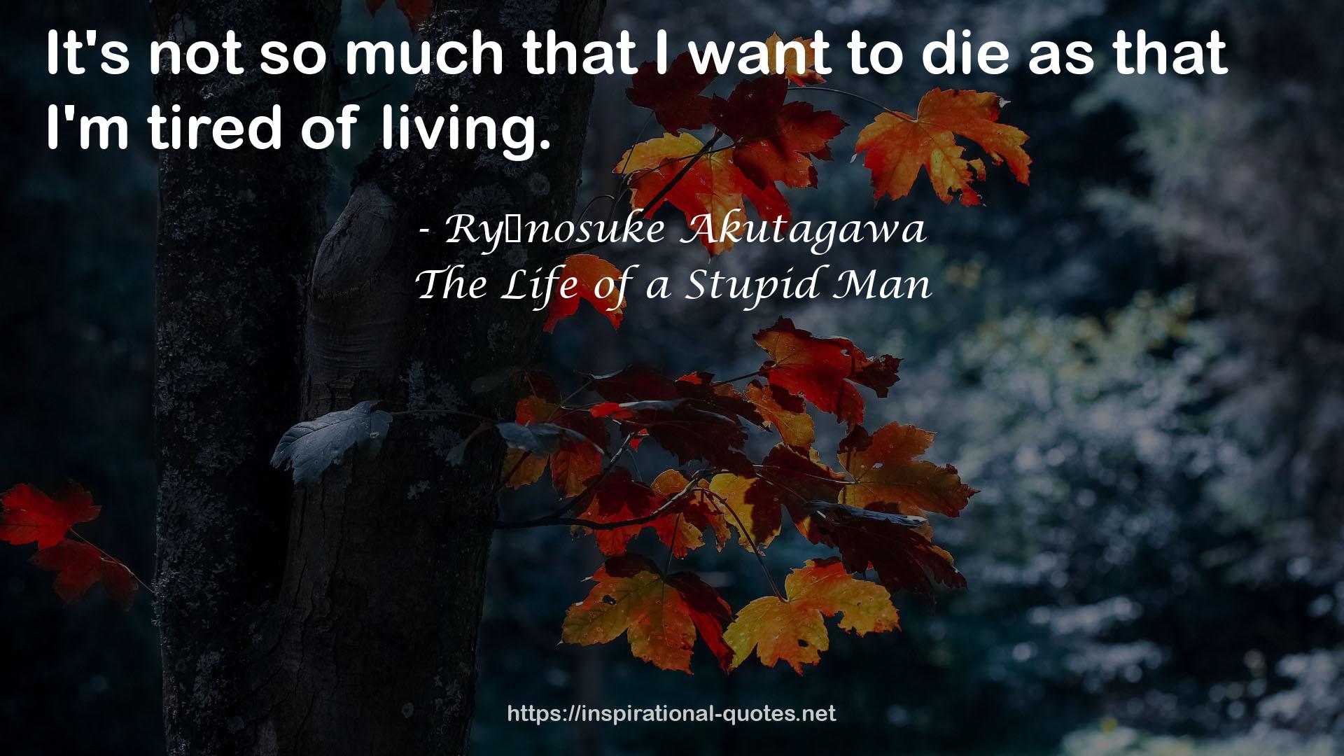 The Life of a Stupid Man QUOTES