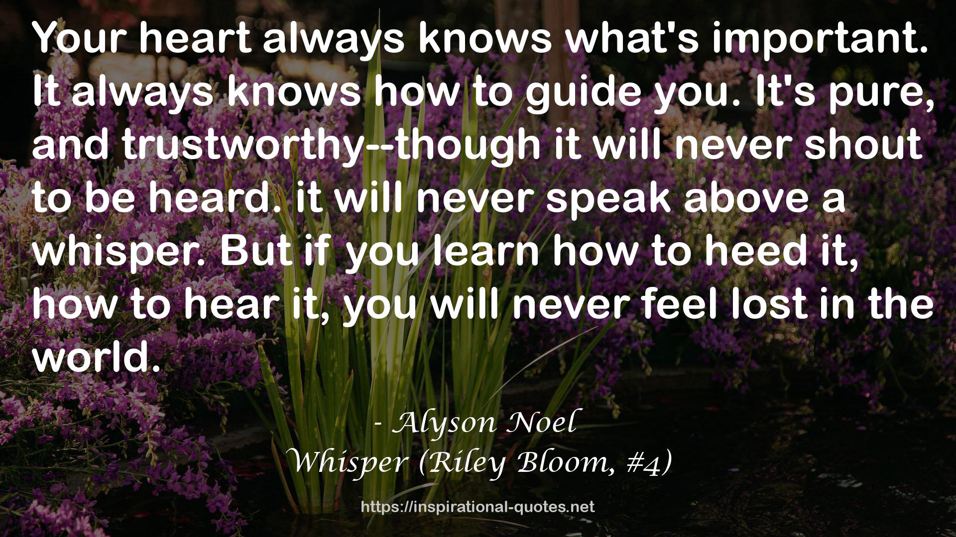 Whisper (Riley Bloom, #4) QUOTES