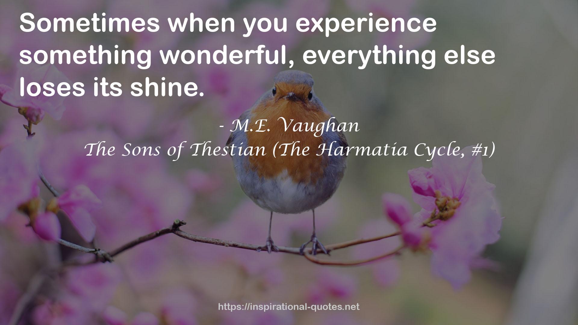 M.E. Vaughan QUOTES