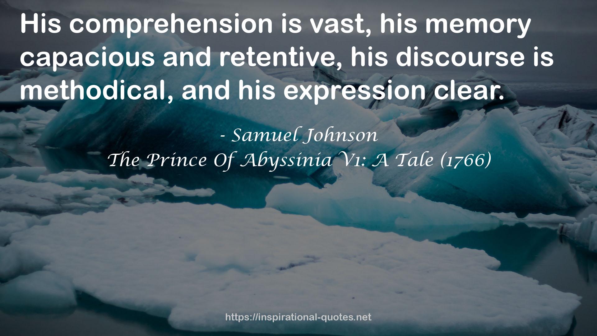 The Prince Of Abyssinia V1: A Tale (1766) QUOTES