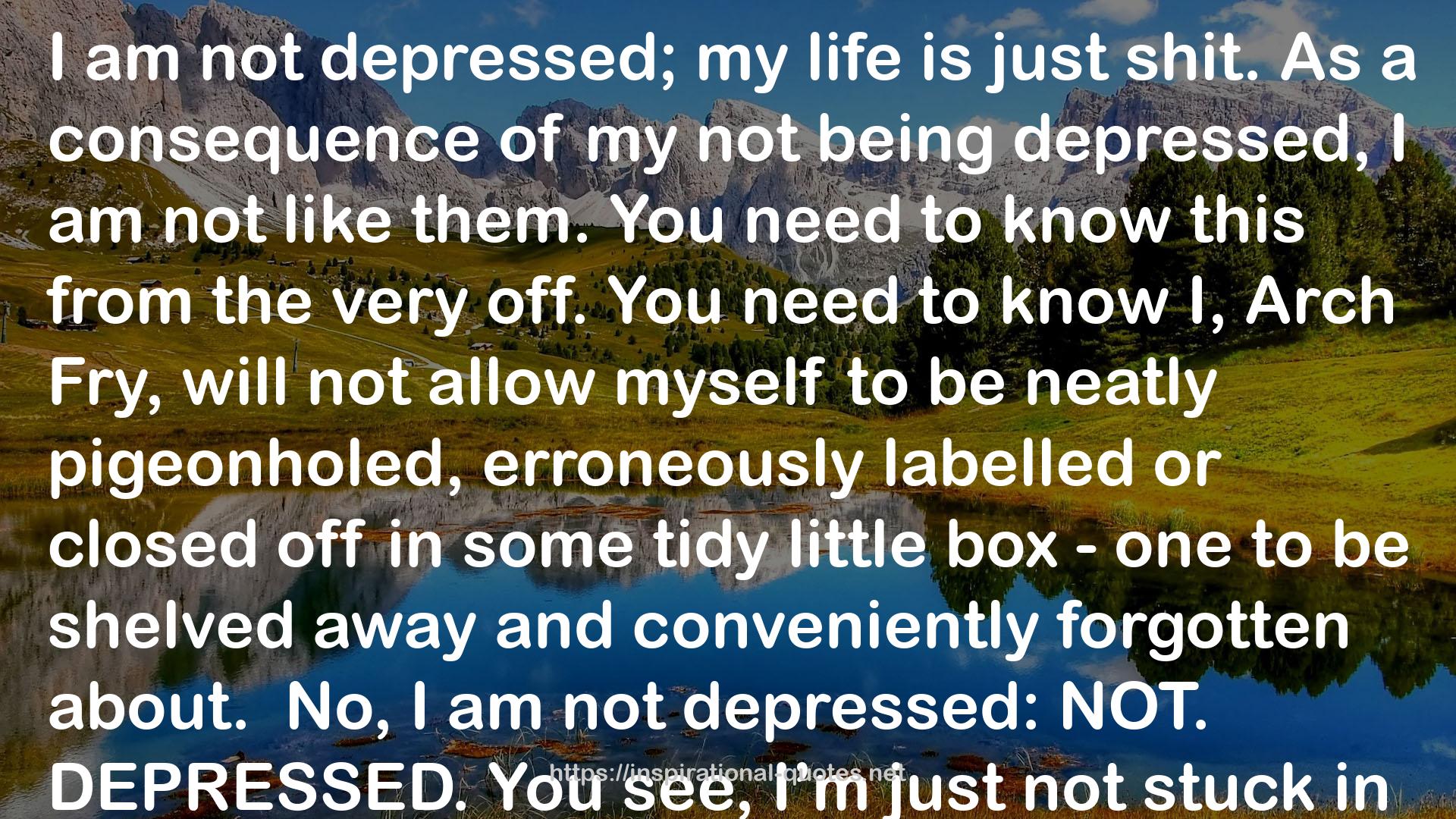 Depressed (a short story) QUOTES