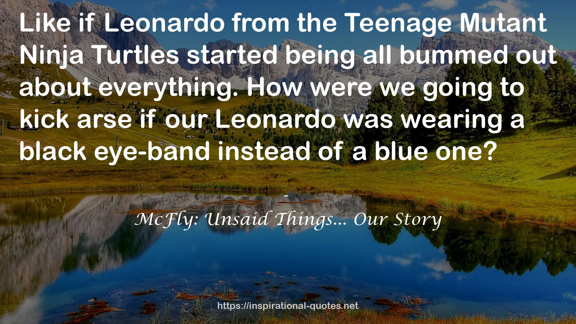 McFly: Unsaid Things... Our Story QUOTES