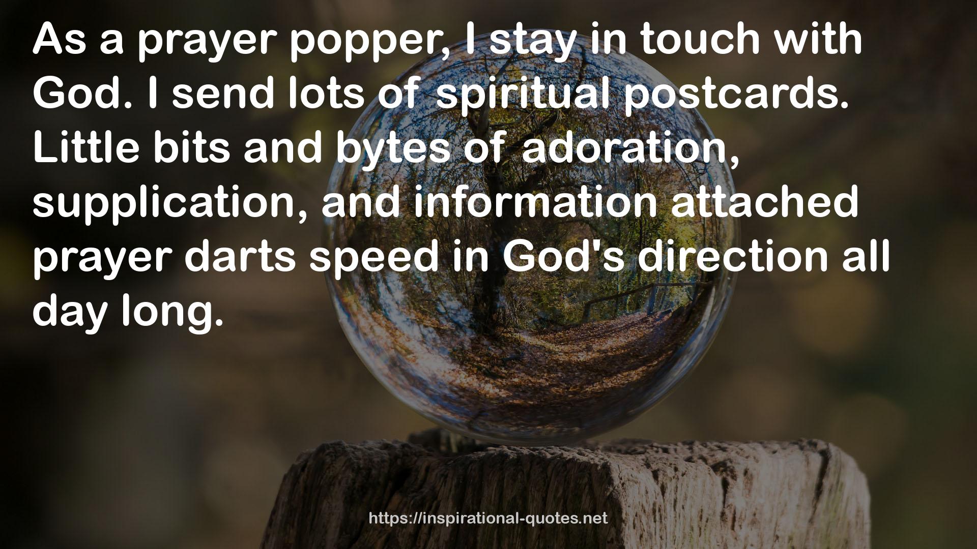 prayer darts speed  QUOTES