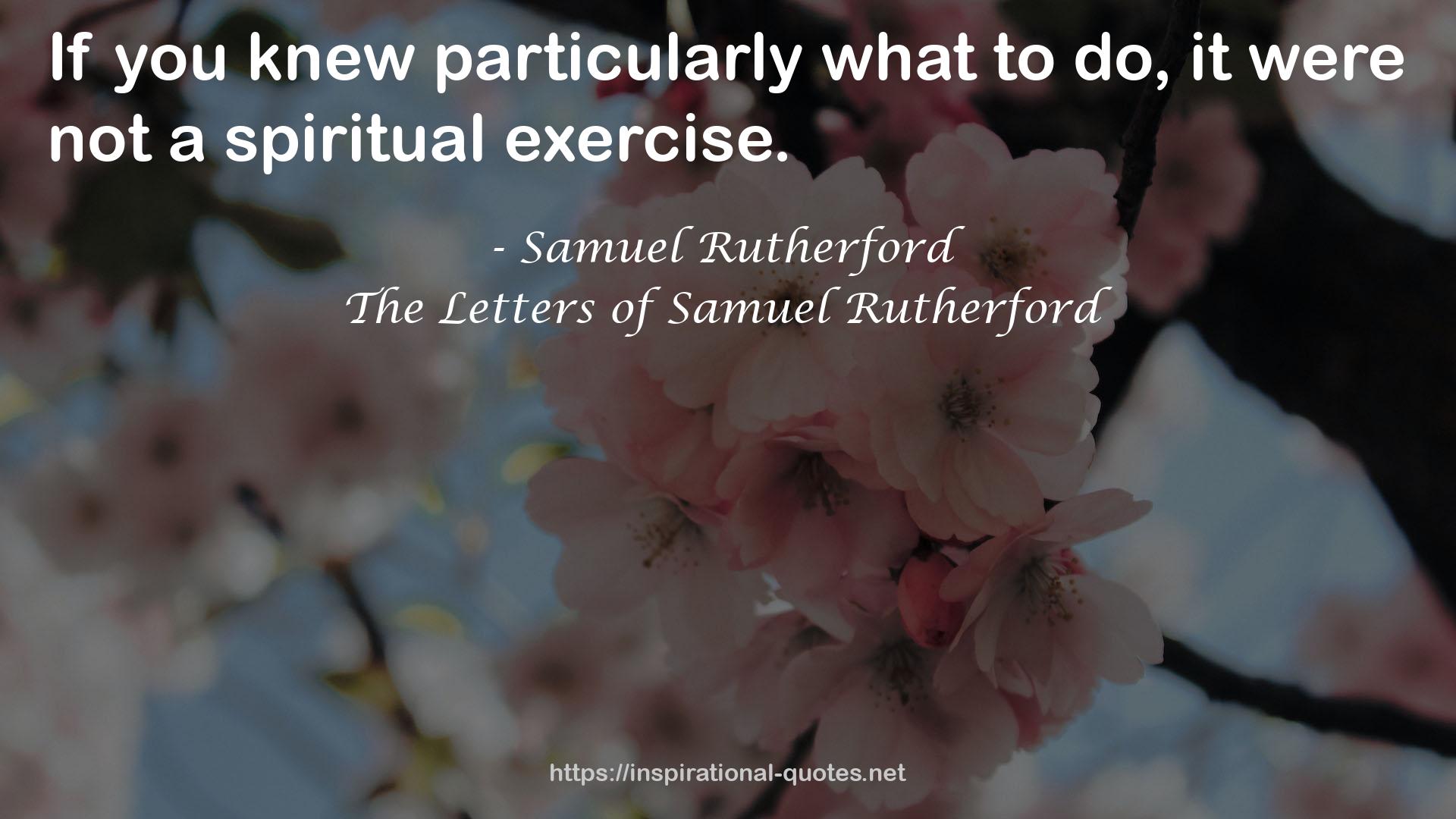 The Letters of Samuel Rutherford QUOTES