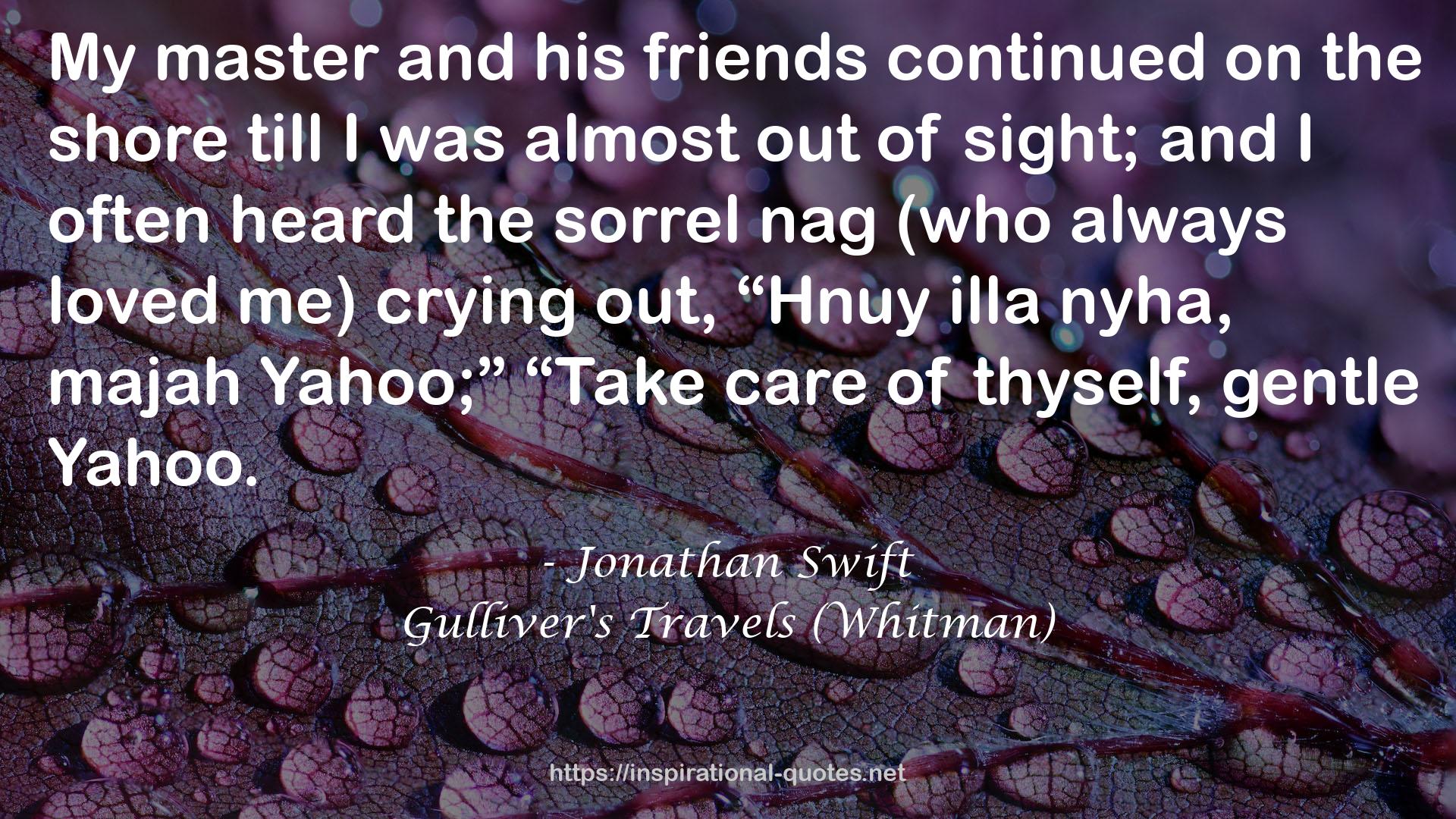 Gulliver's Travels (Whitman) QUOTES