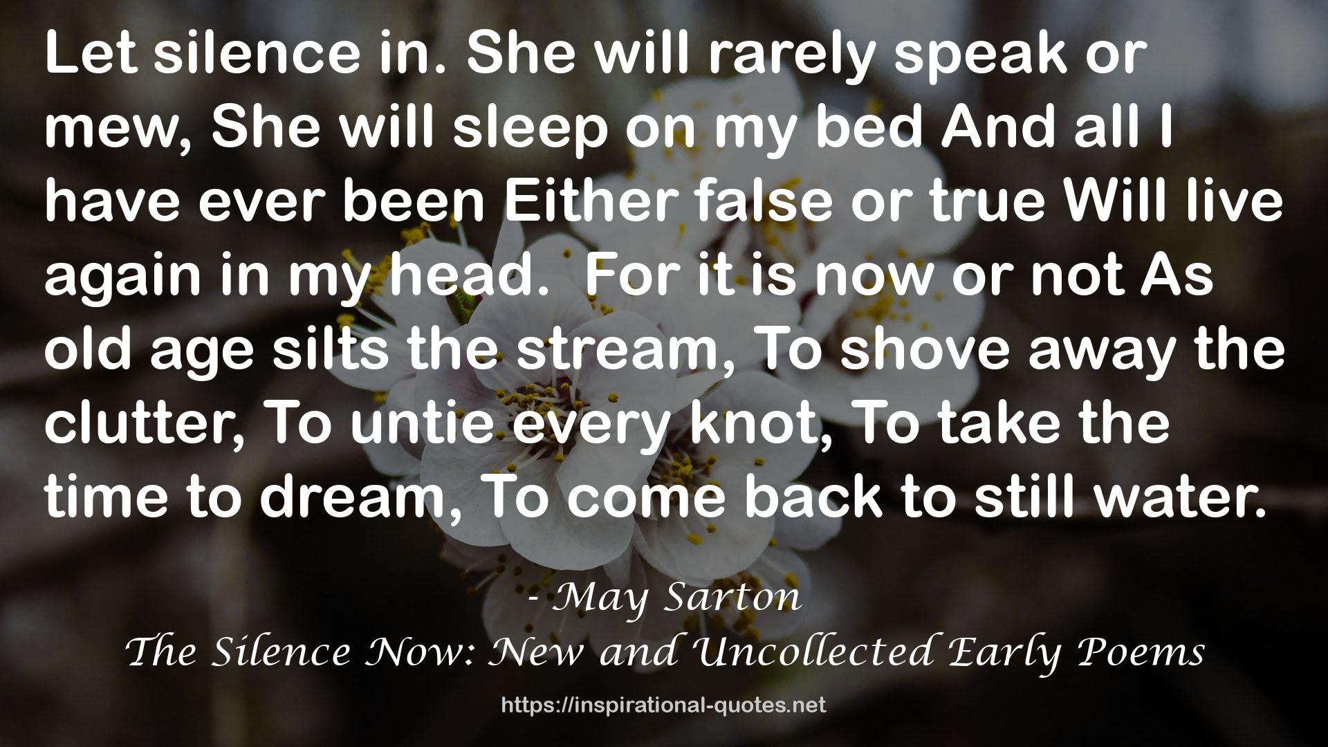 The Silence Now: New and Uncollected Early Poems QUOTES