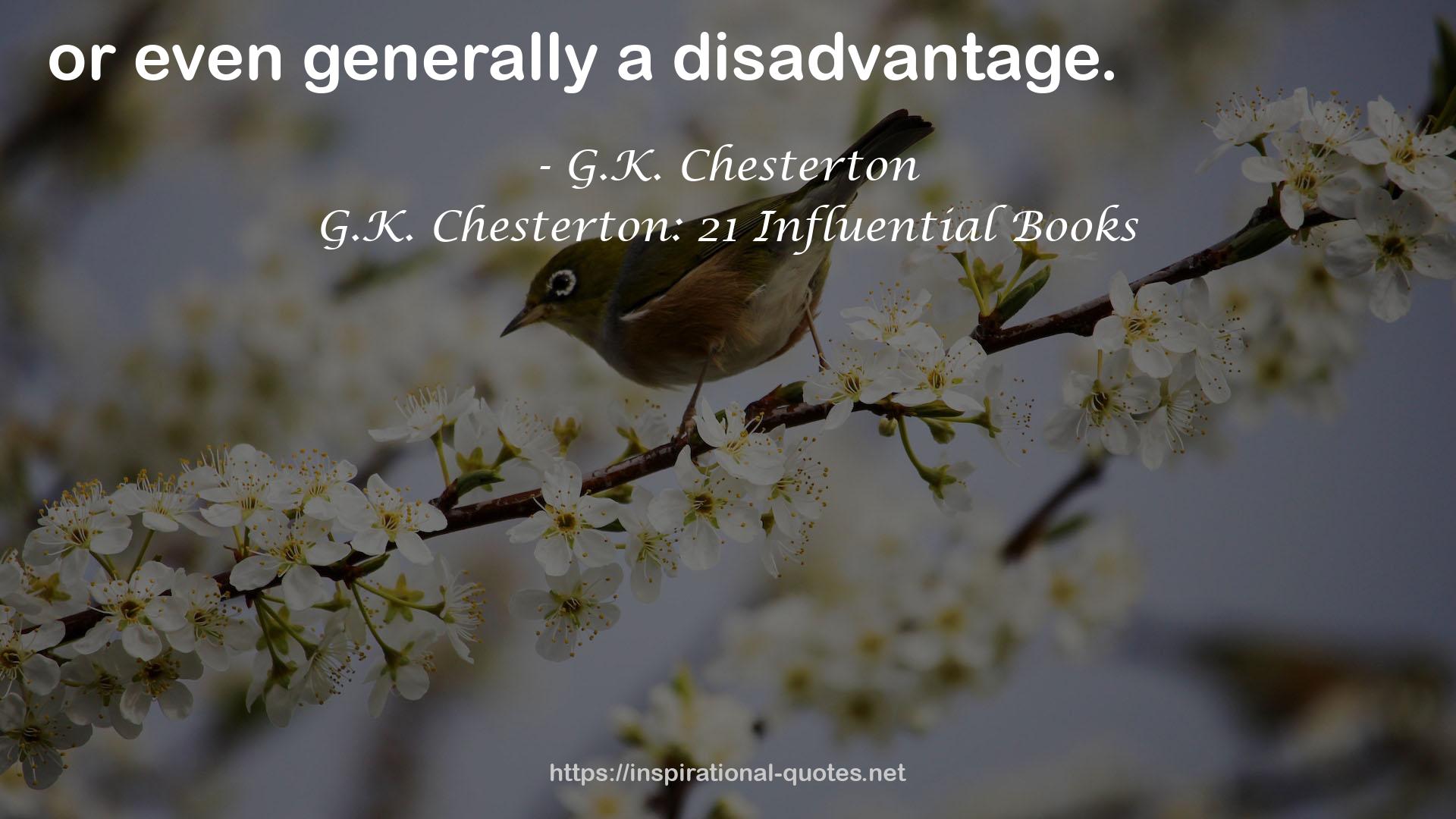 G.K. Chesterton: 21 Influential Books QUOTES