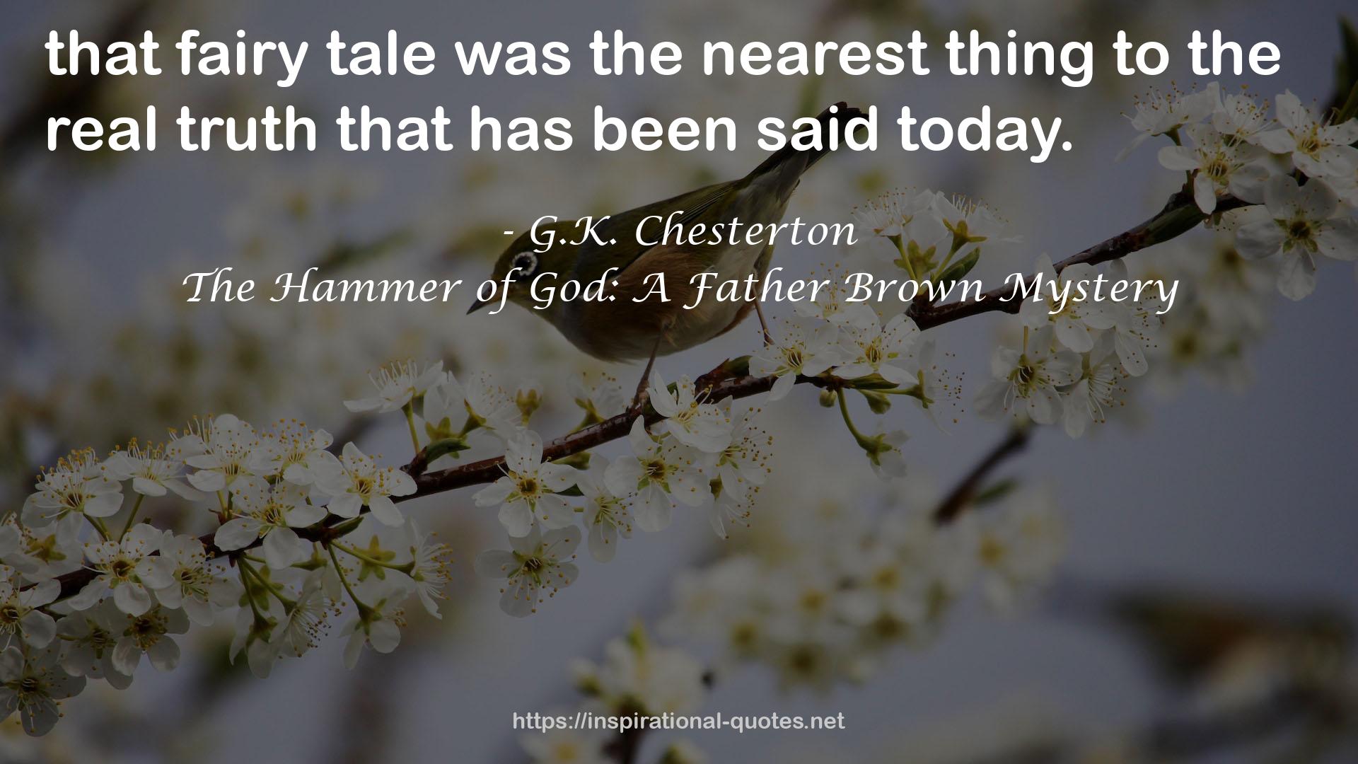 The Hammer of God: A Father Brown Mystery QUOTES