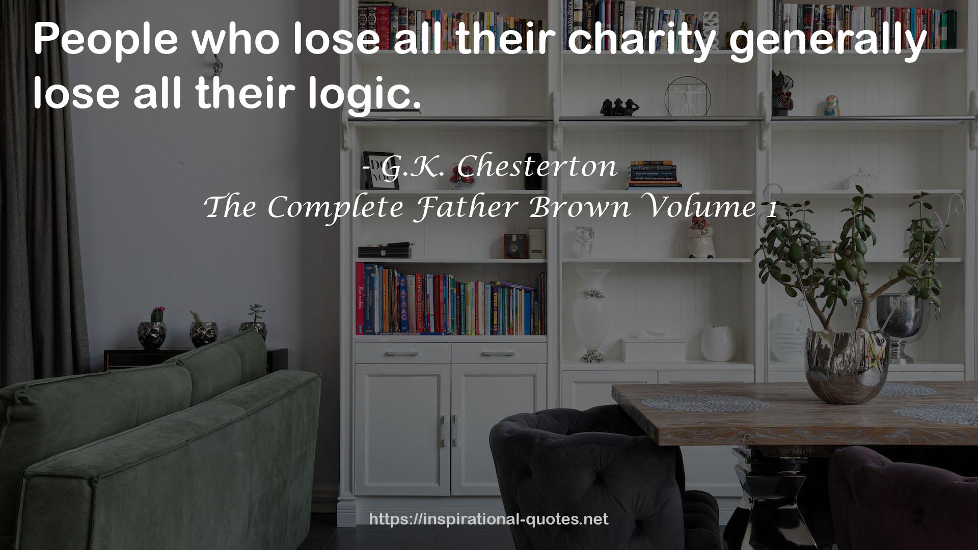 The Complete Father Brown Volume 1 QUOTES