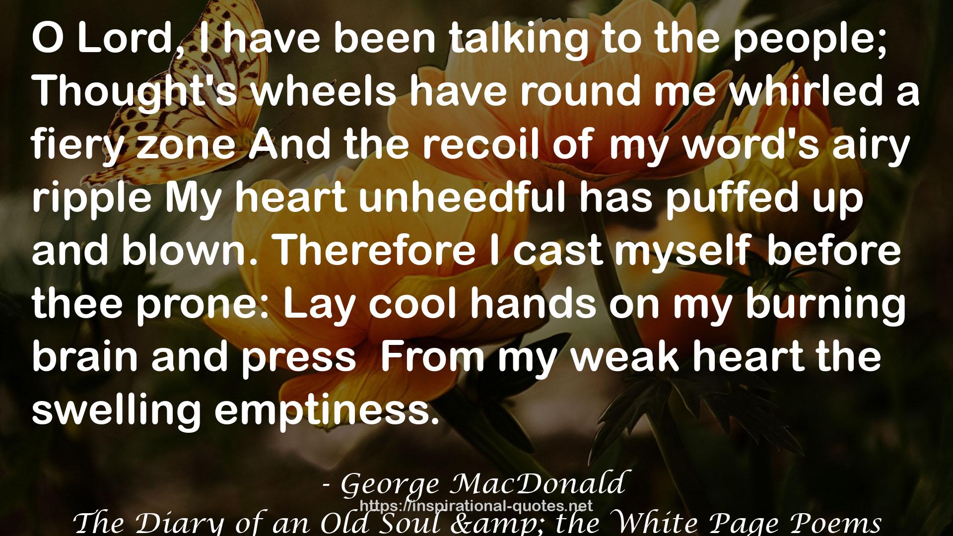 The Diary of an Old Soul & the White Page Poems QUOTES