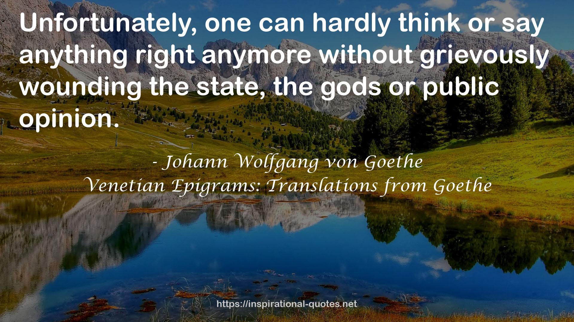 Venetian Epigrams: Translations from Goethe QUOTES