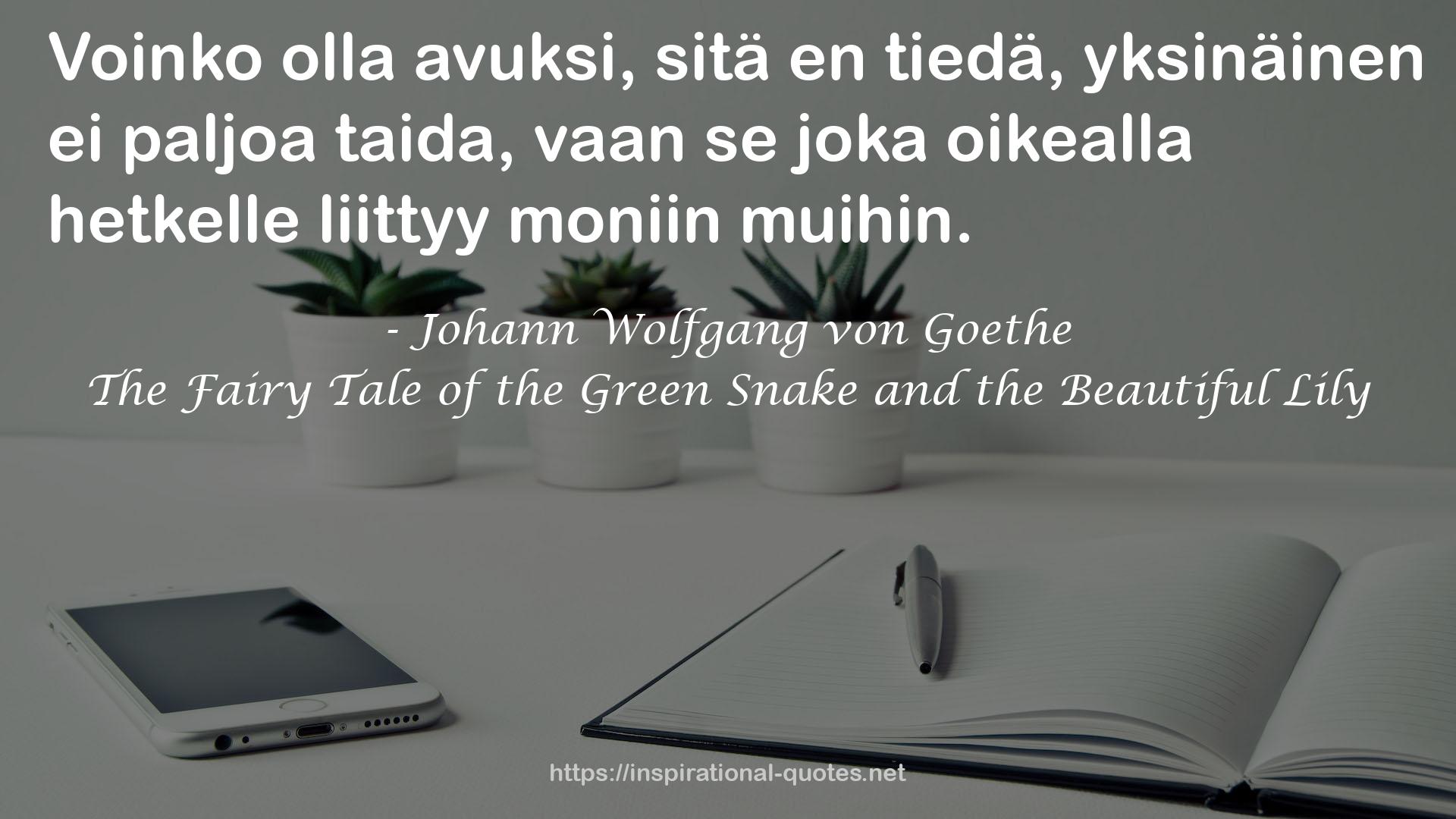 The Fairy Tale of the Green Snake and the Beautiful Lily QUOTES