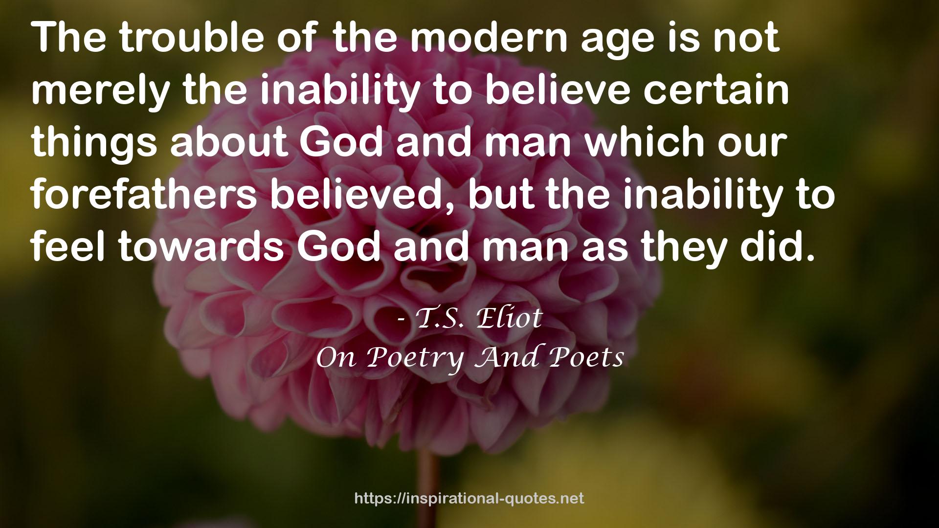 On Poetry And Poets QUOTES