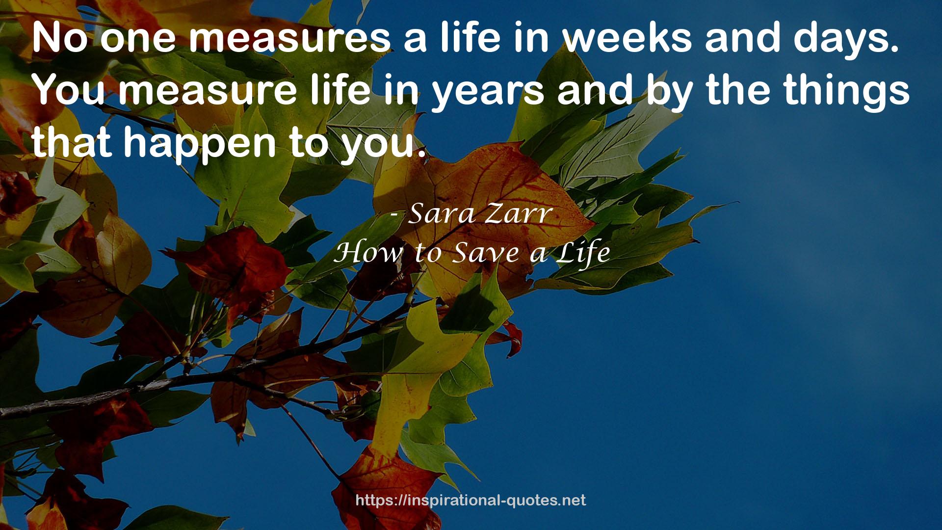 How to Save a Life QUOTES