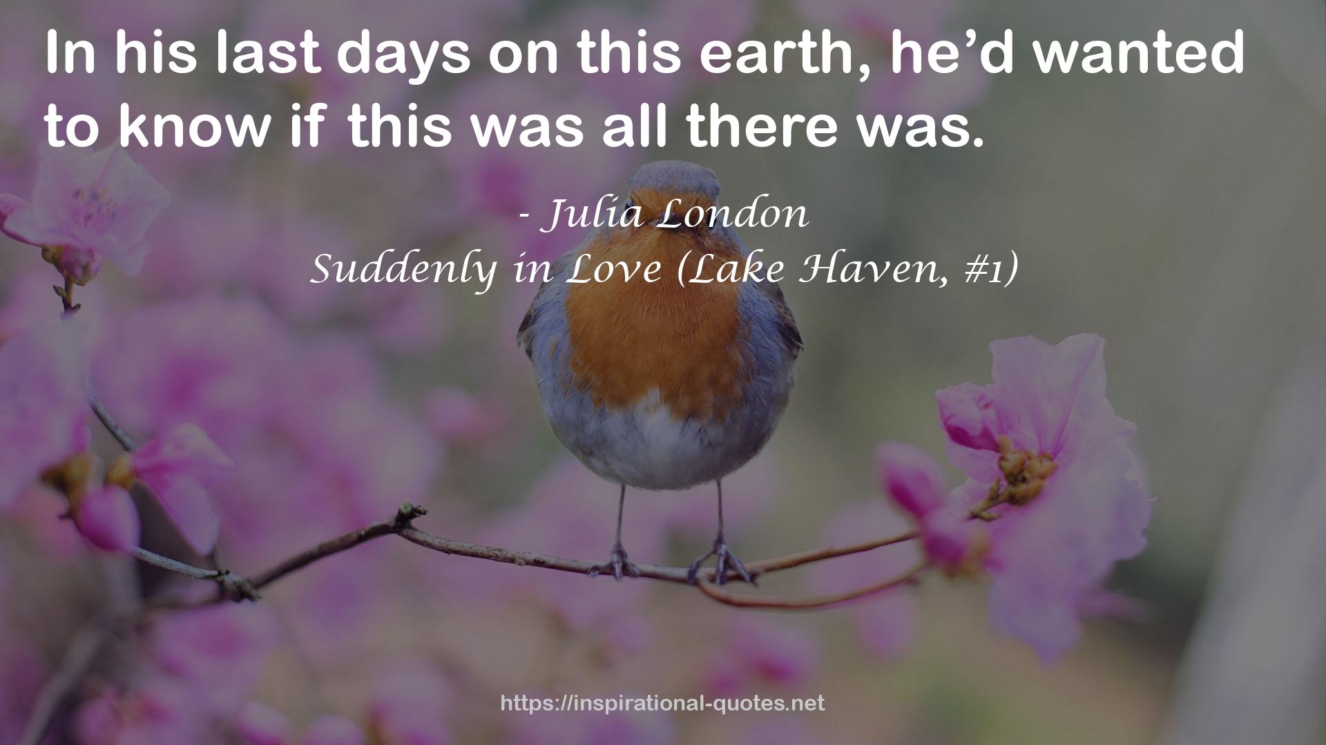 Suddenly in Love (Lake Haven, #1) QUOTES