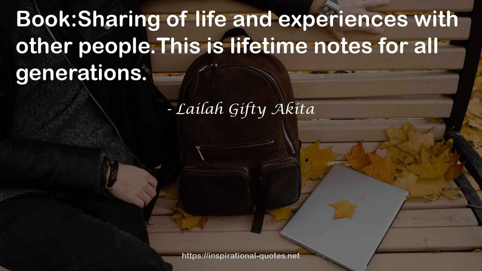 lifetime notes  QUOTES