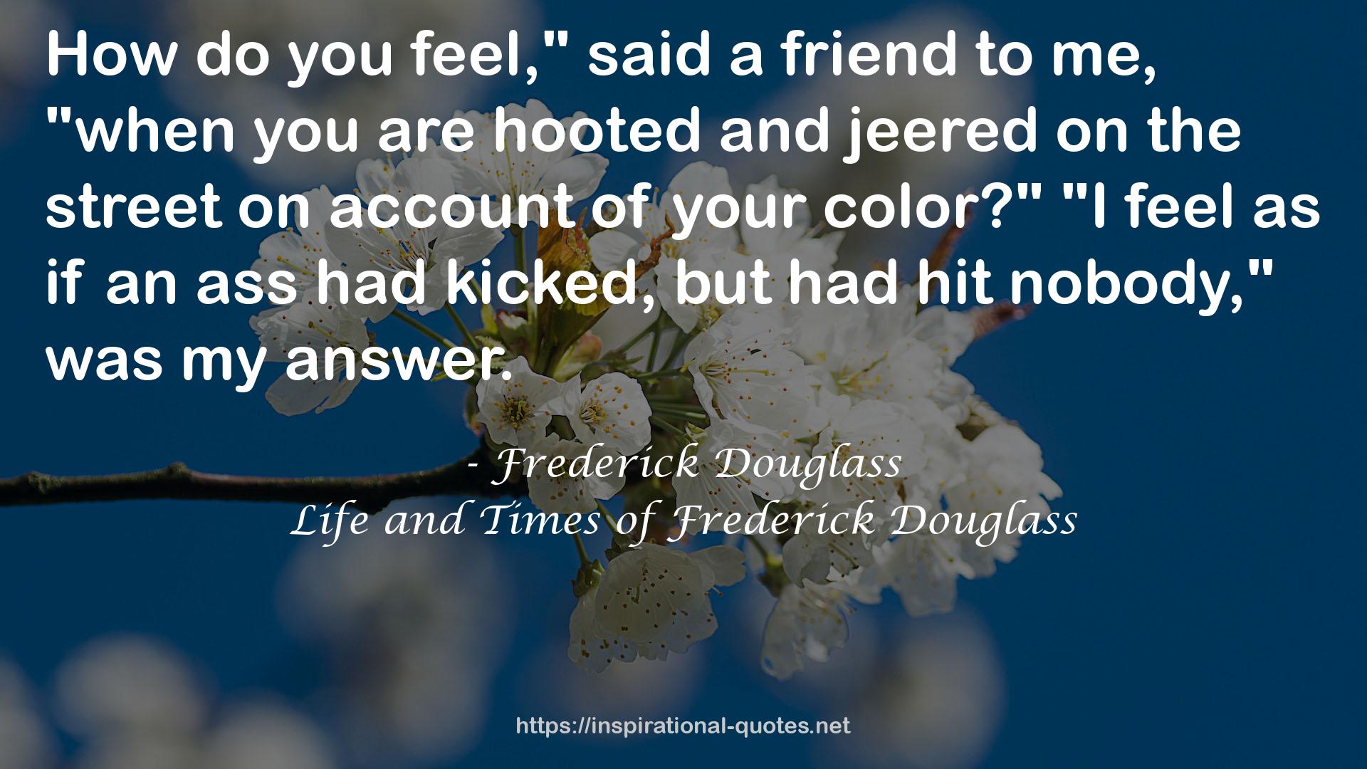 Life and Times of Frederick Douglass QUOTES