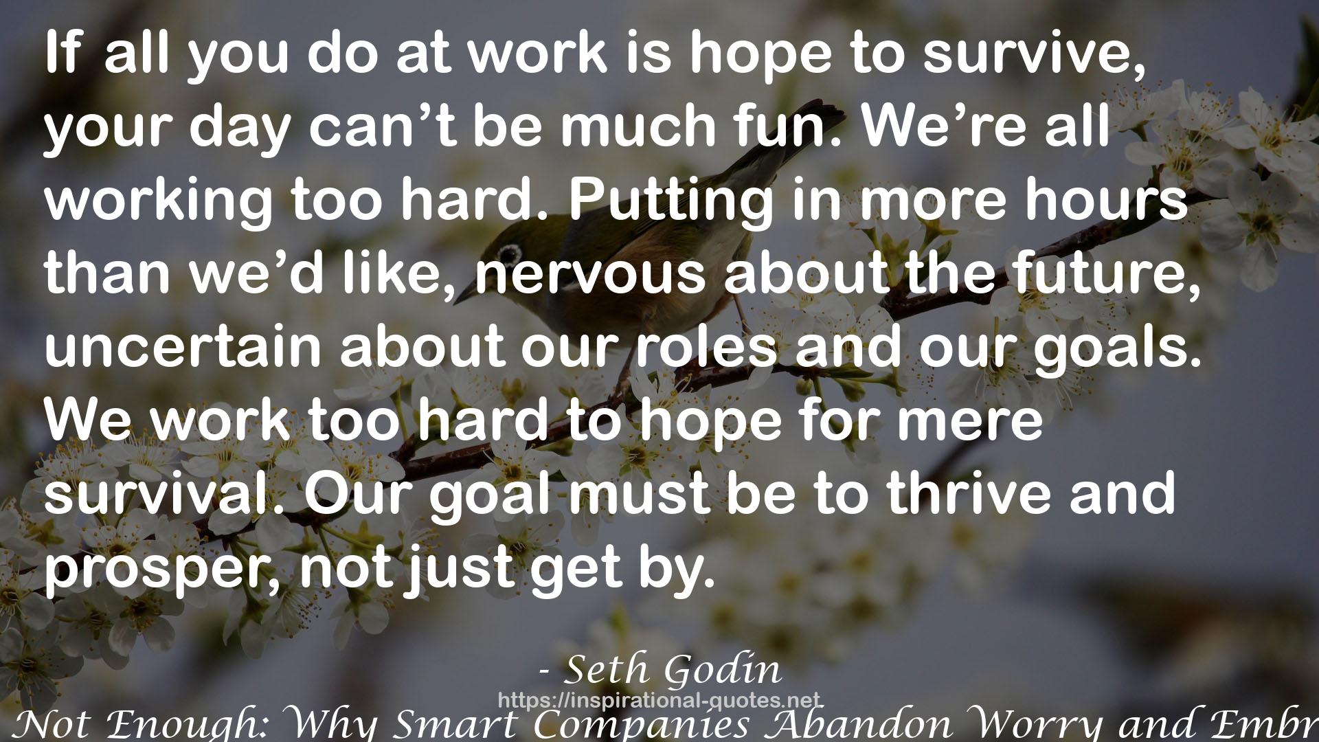 Survival Is Not Enough: Why Smart Companies Abandon Worry and Embrace Change QUOTES