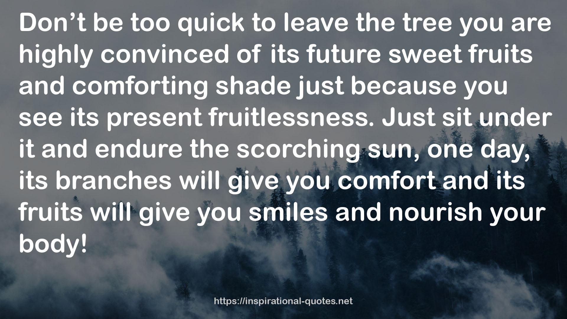 its future sweet fruits  QUOTES