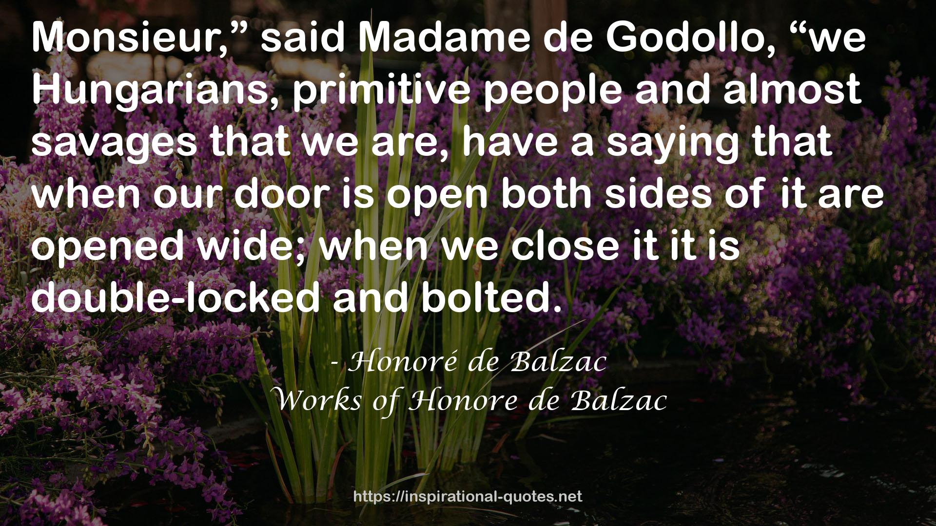 Works of Honore de Balzac QUOTES