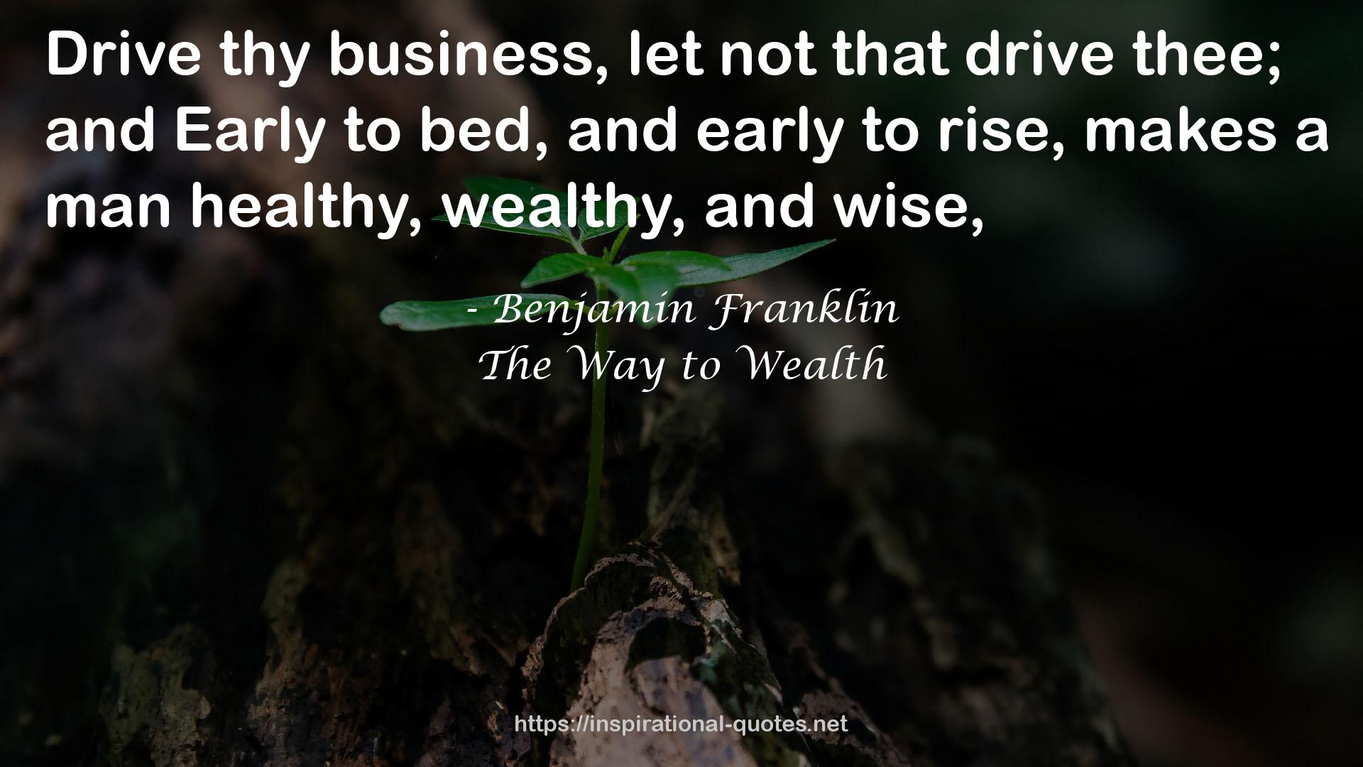 The Way to Wealth QUOTES