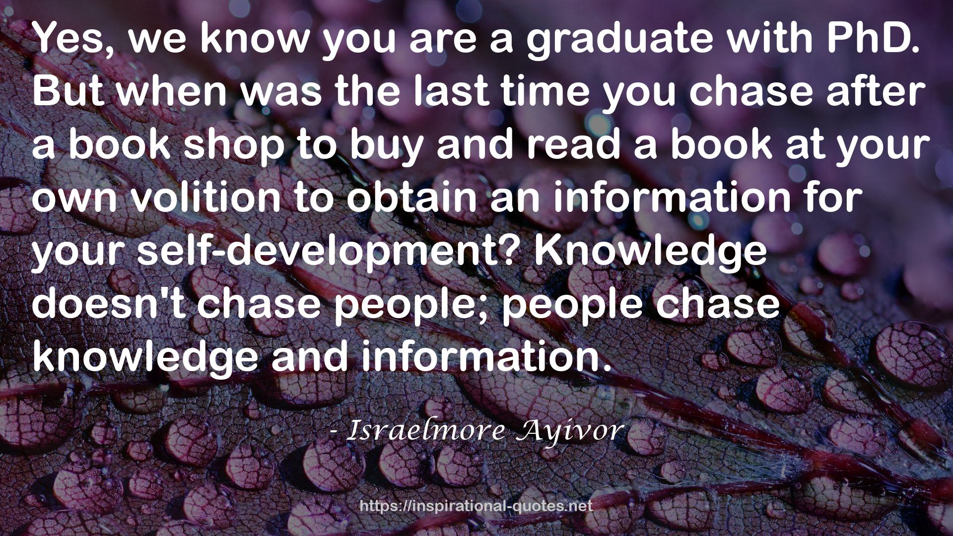 a graduate  QUOTES