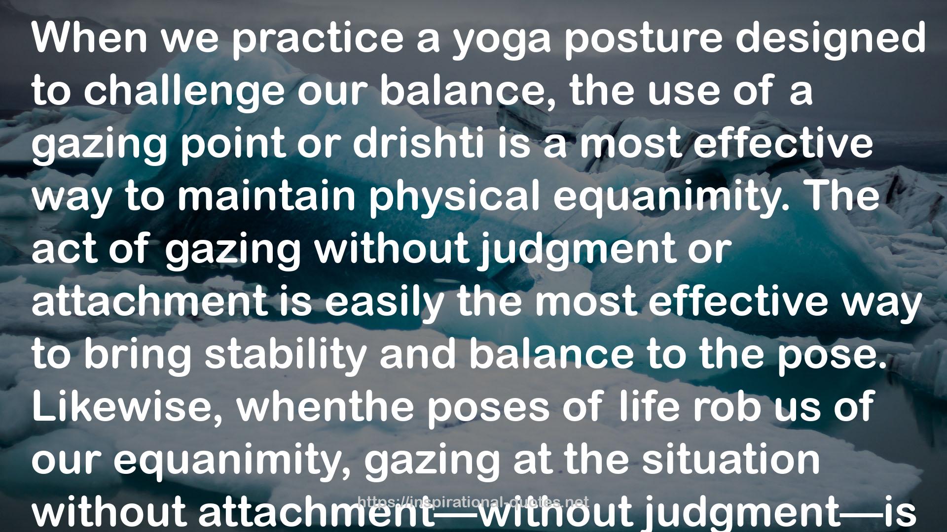 a yoga posture  QUOTES