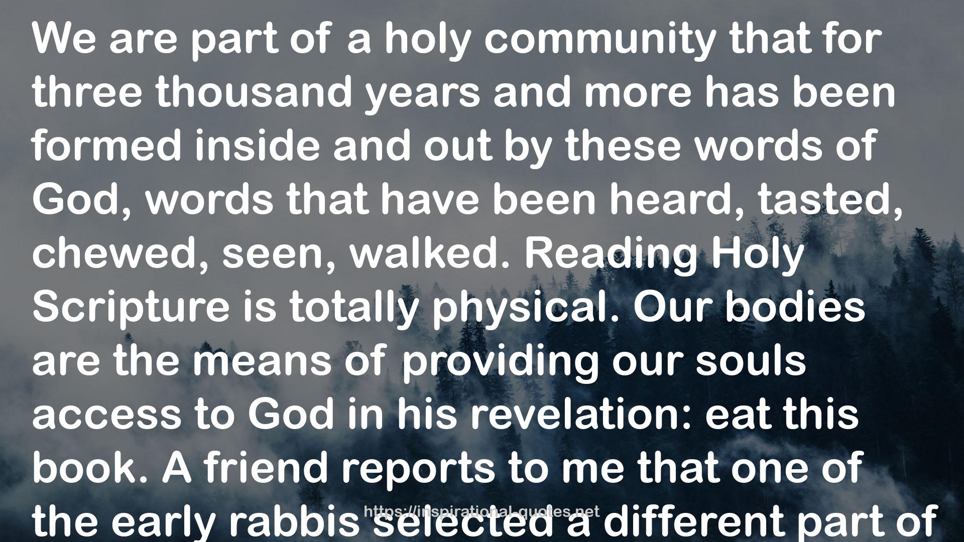 a holy community  QUOTES