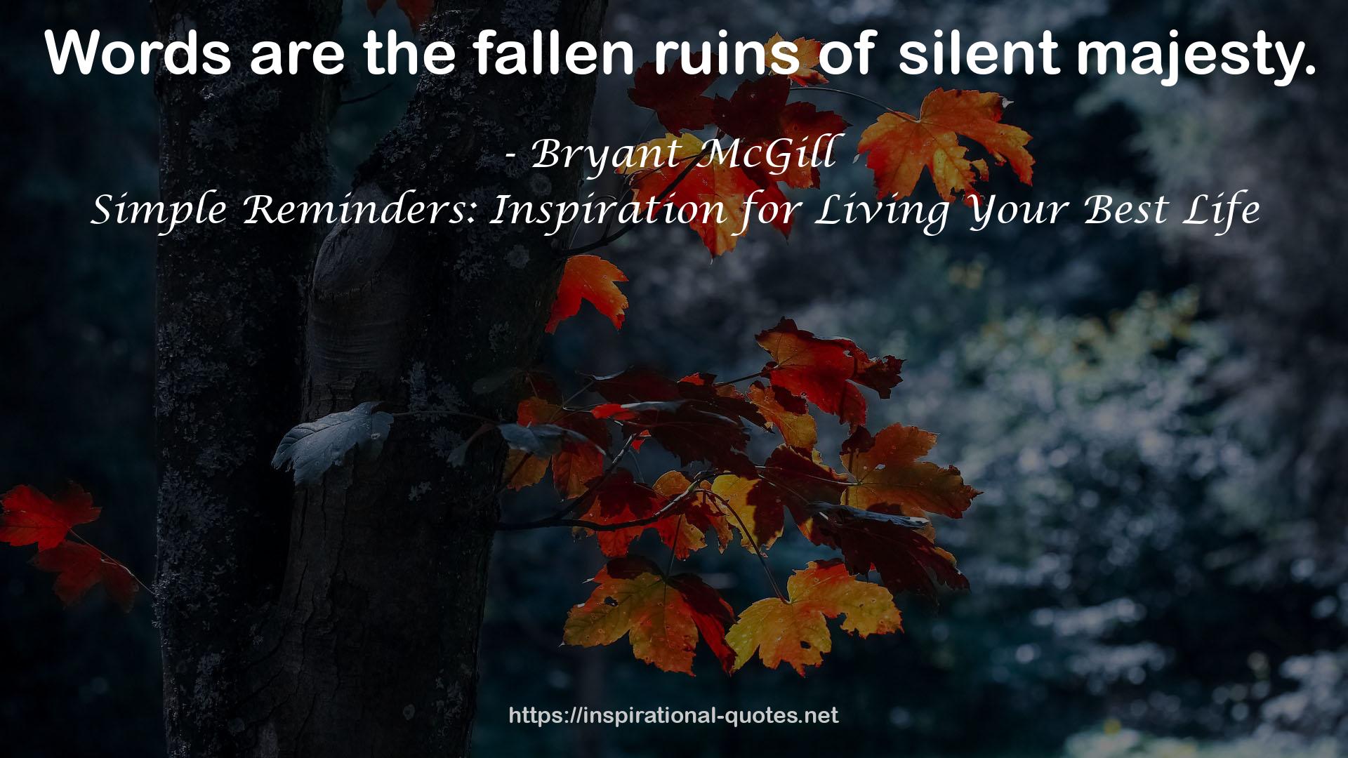 the fallen ruins  QUOTES