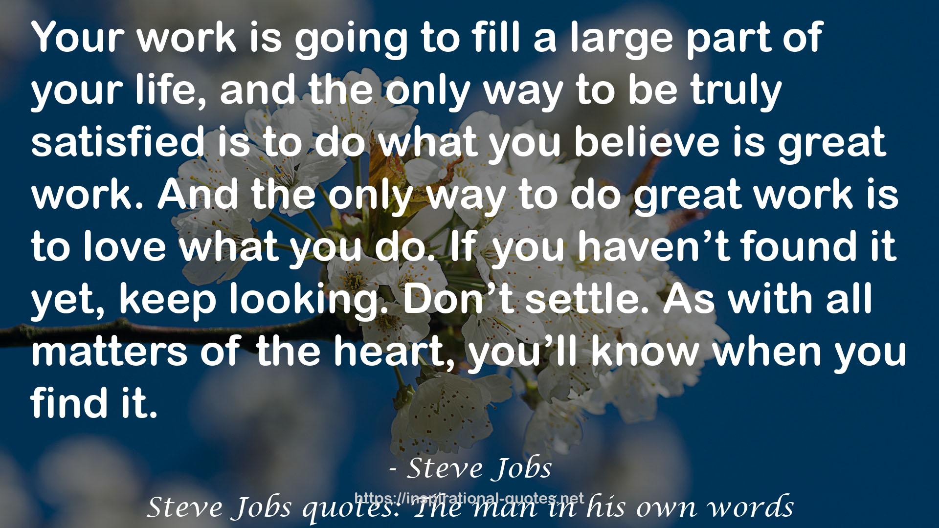 Steve Jobs quotes: The man in his own words QUOTES