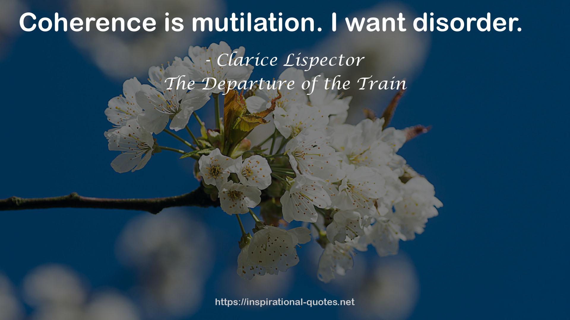 The Departure of the Train QUOTES