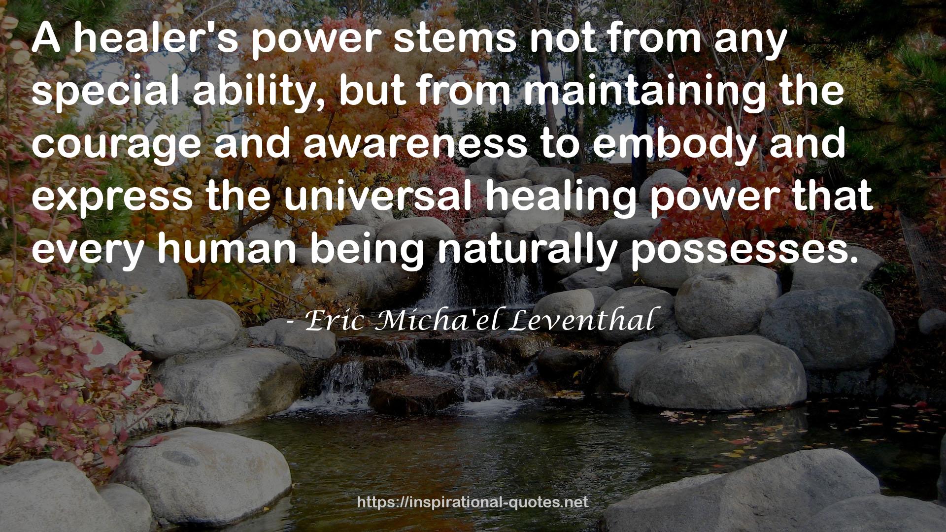 the universal healing power  QUOTES