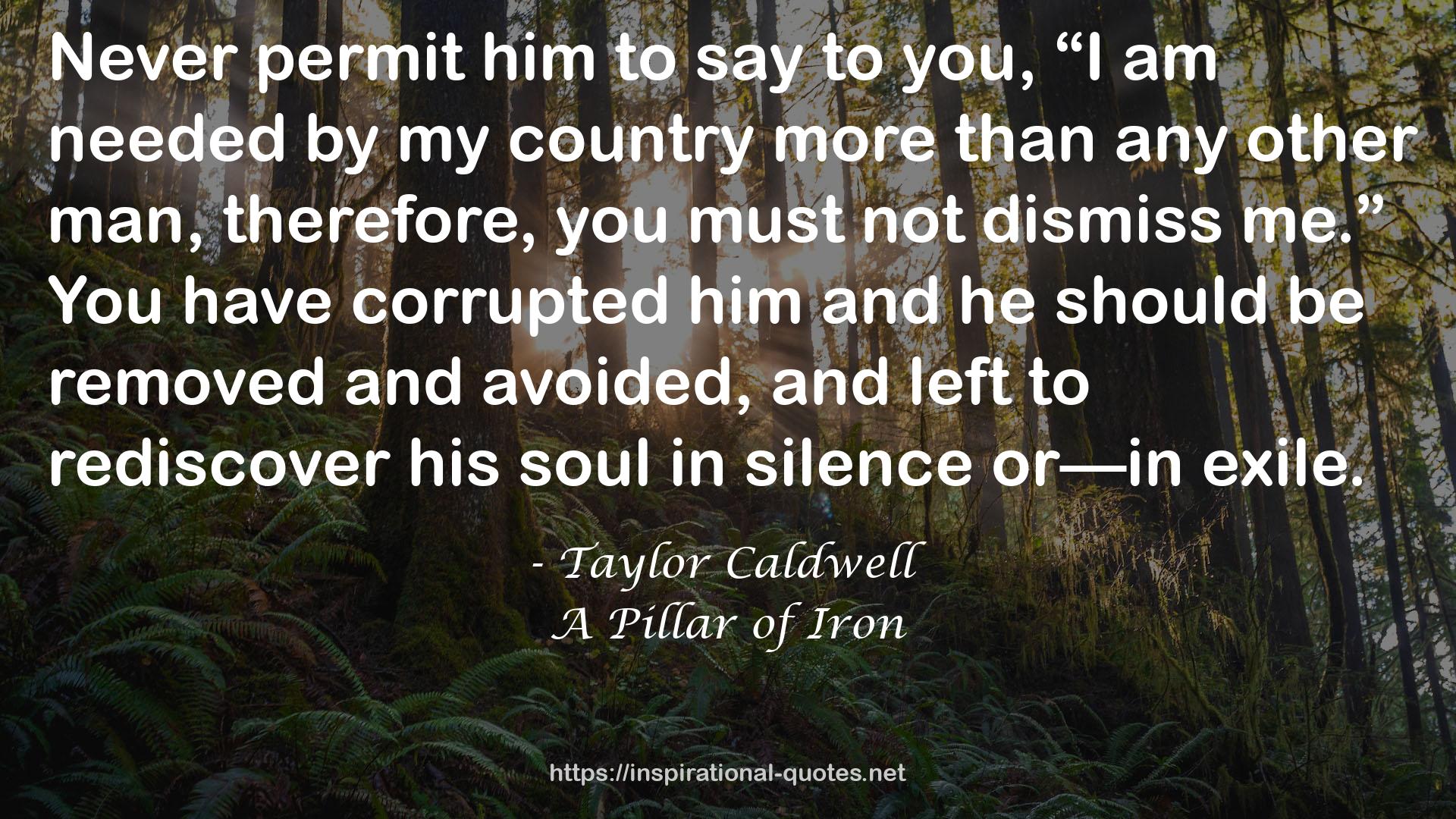 A Pillar of Iron QUOTES