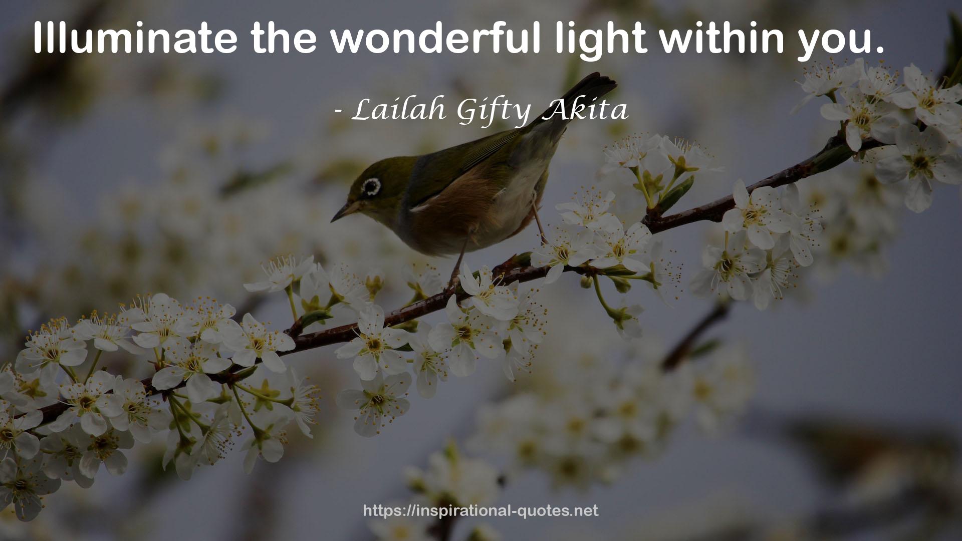 the wonderful light  QUOTES