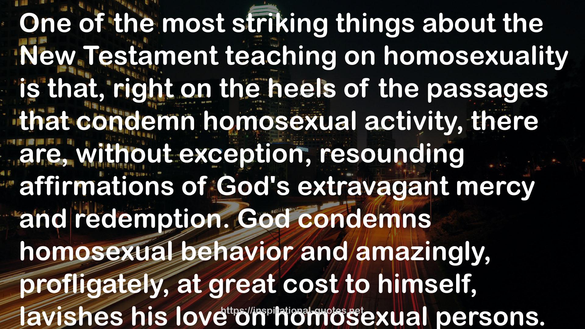 homosexual behavior  QUOTES