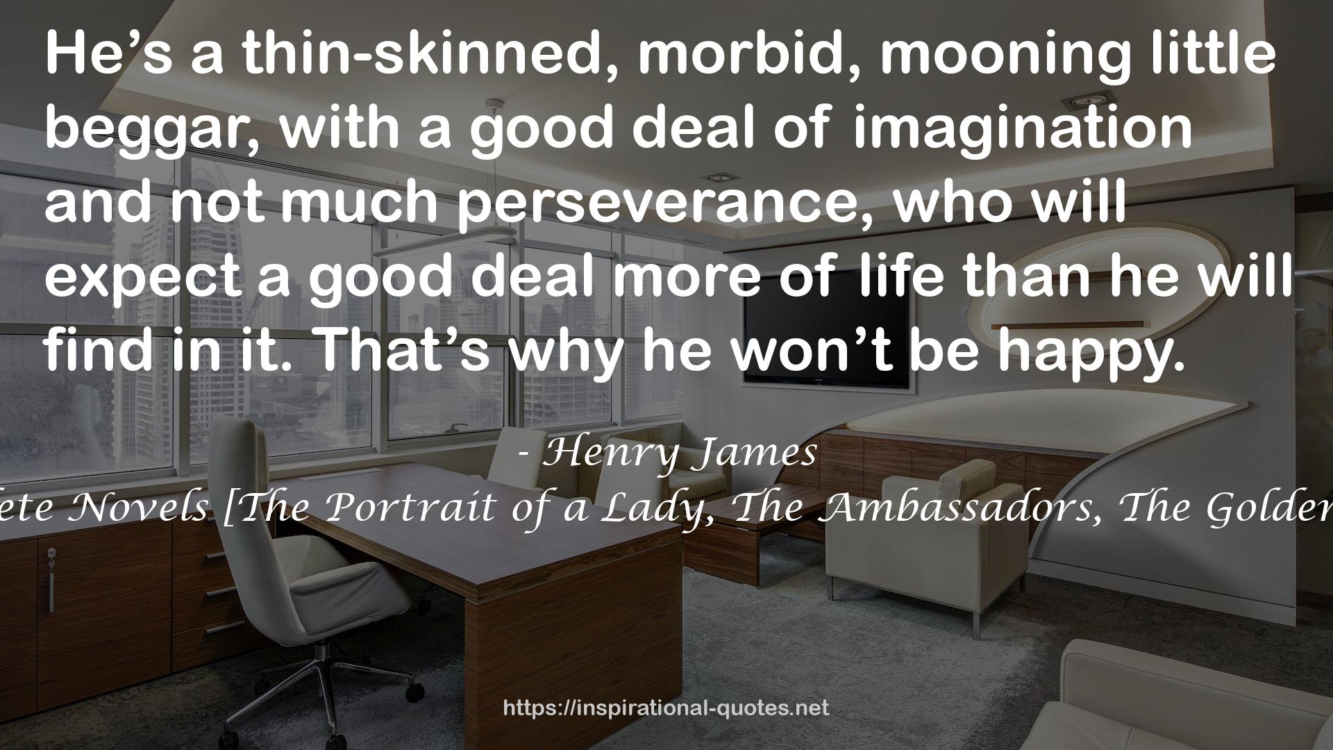 Henry James: The Complete Novels [The Portrait of a Lady, The Ambassadors, The Golden Bowl, etc.] (Book House) QUOTES