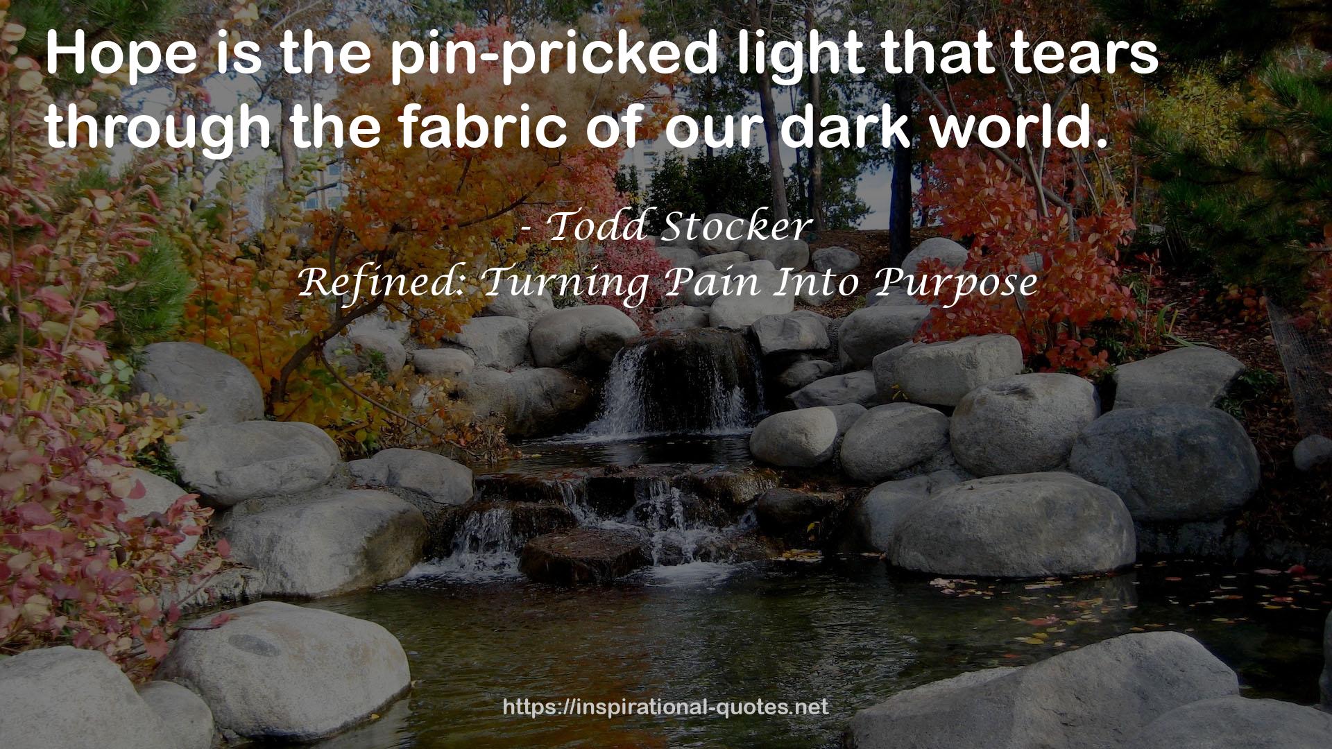 the pin-pricked light  QUOTES