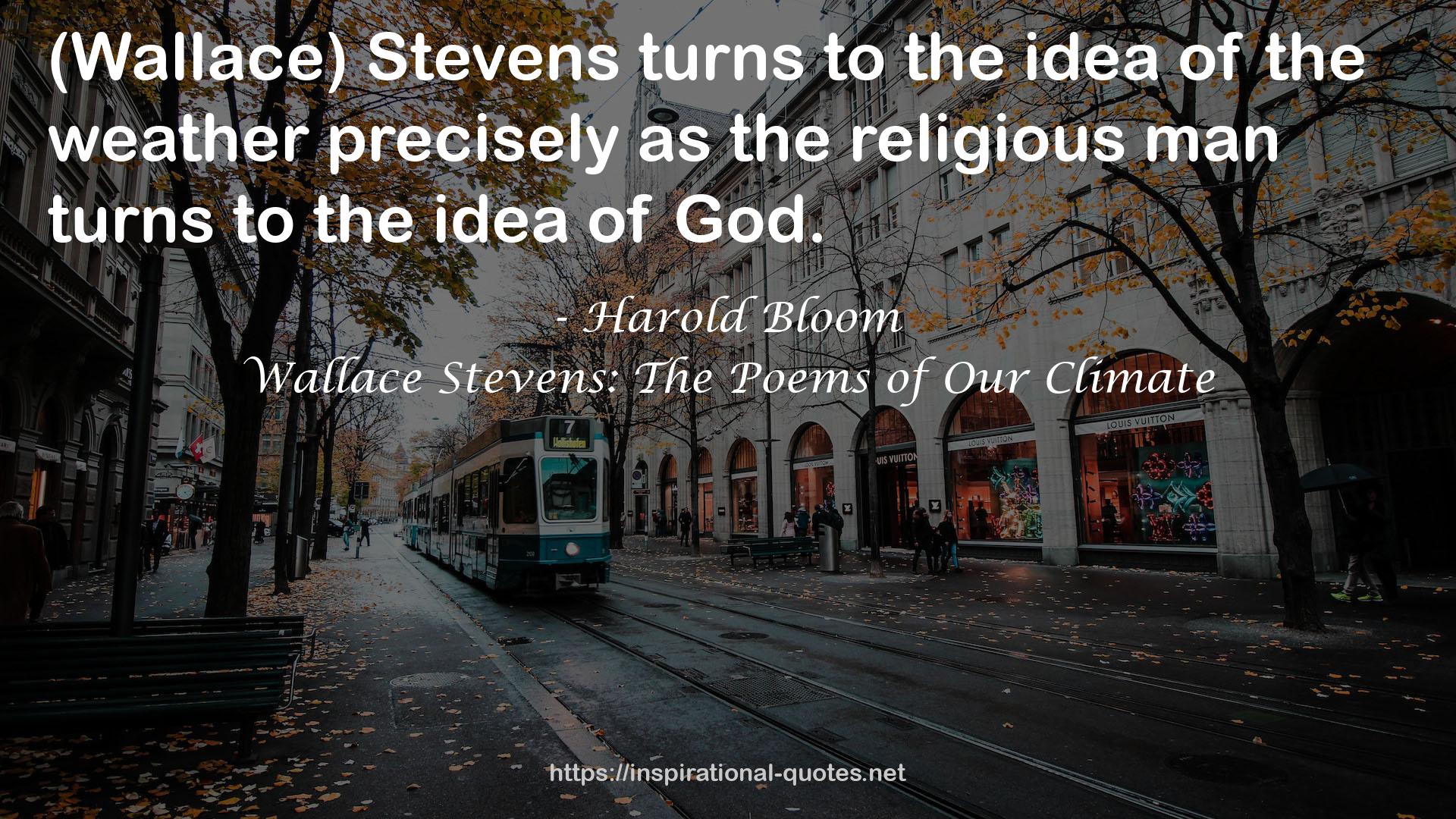 Wallace Stevens: The Poems of Our Climate QUOTES