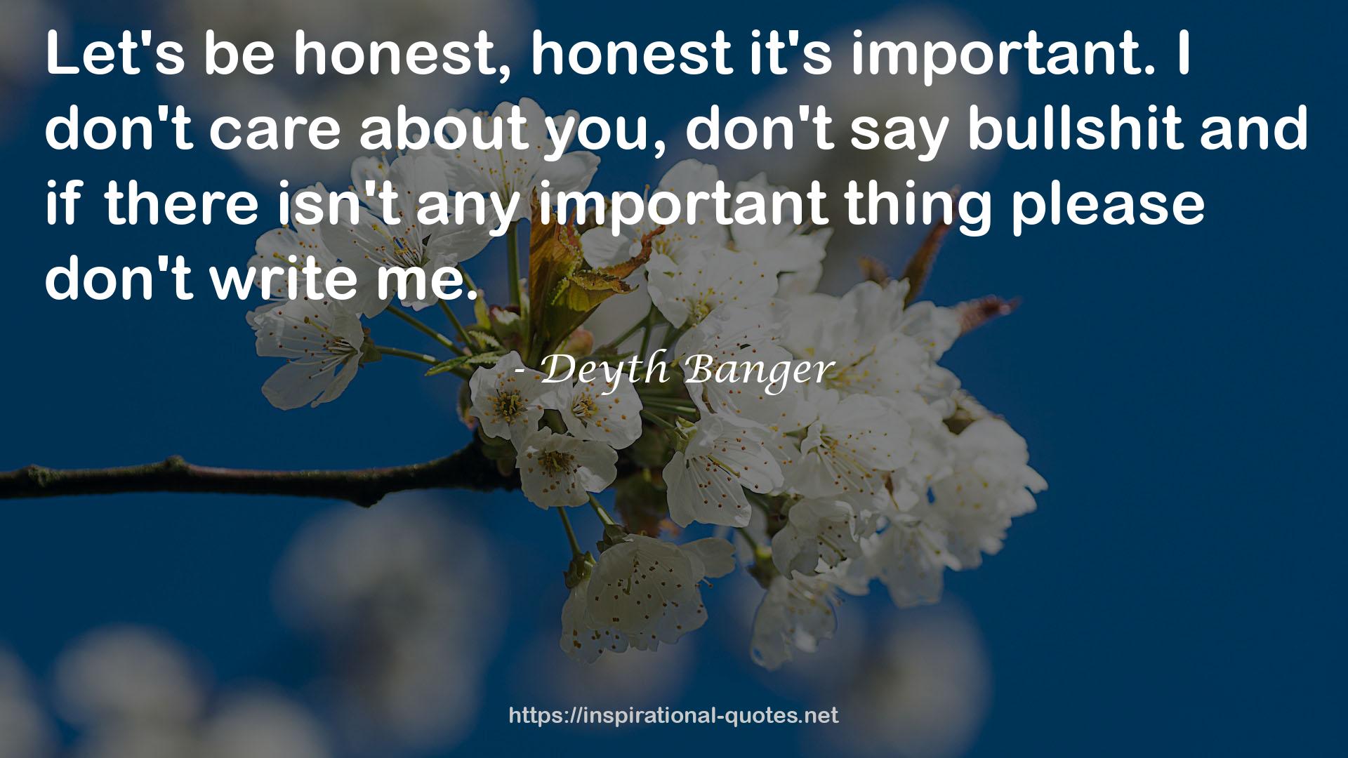 any important thing  QUOTES