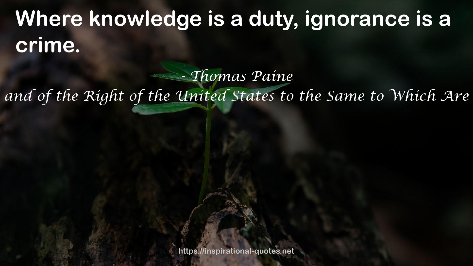 Public Good: Being an Examination Into the Claim of Virginia to the Vacant Western Territory and of the Right of the United States to the Same to Which Are Added, Proposals for Laying Off a New State, to Be Applied Asa Fund for Carrying on the War QUOTES