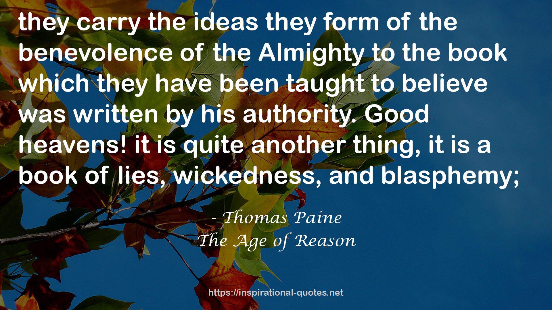 The Age of Reason QUOTES