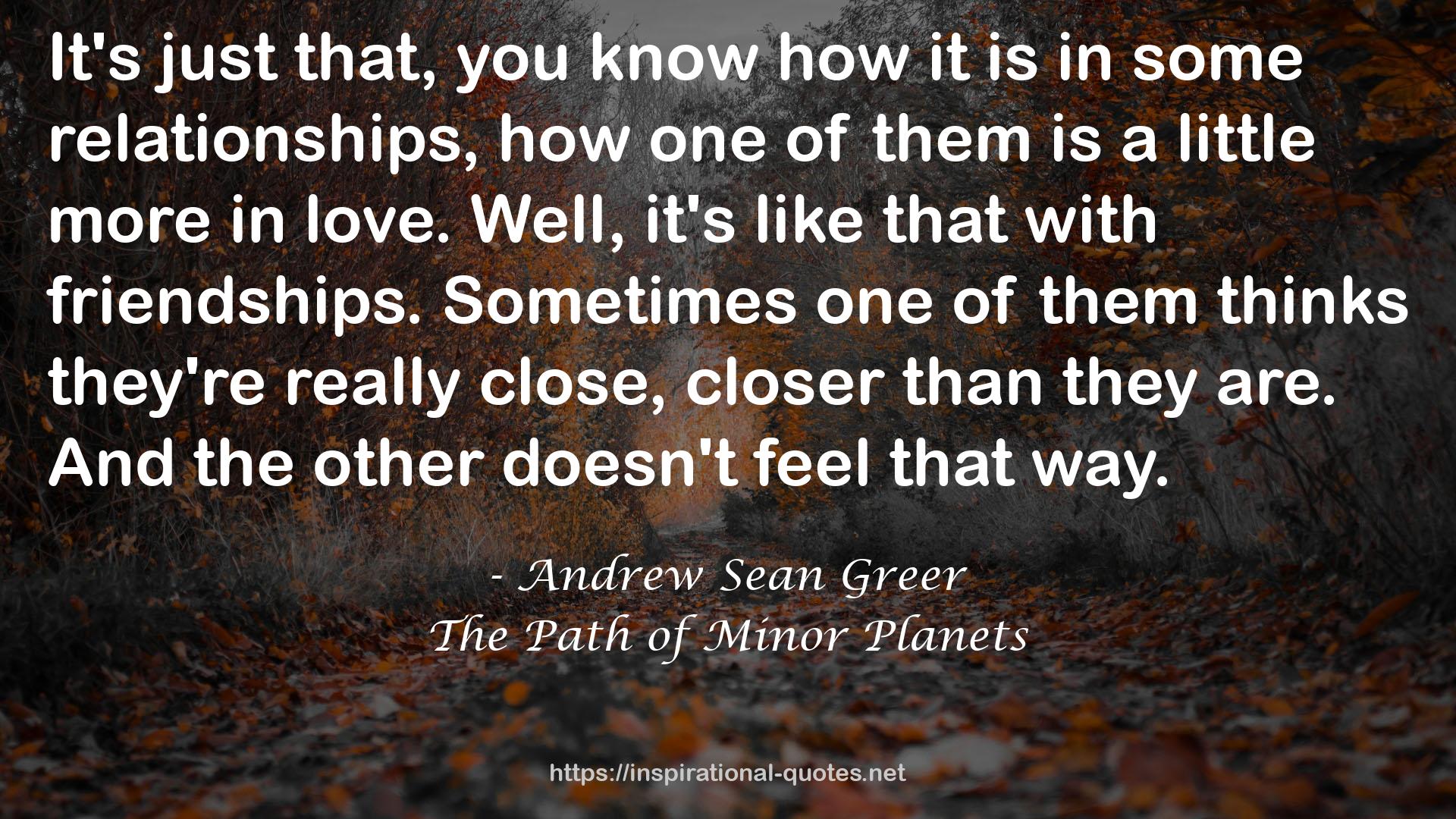 The Path of Minor Planets QUOTES