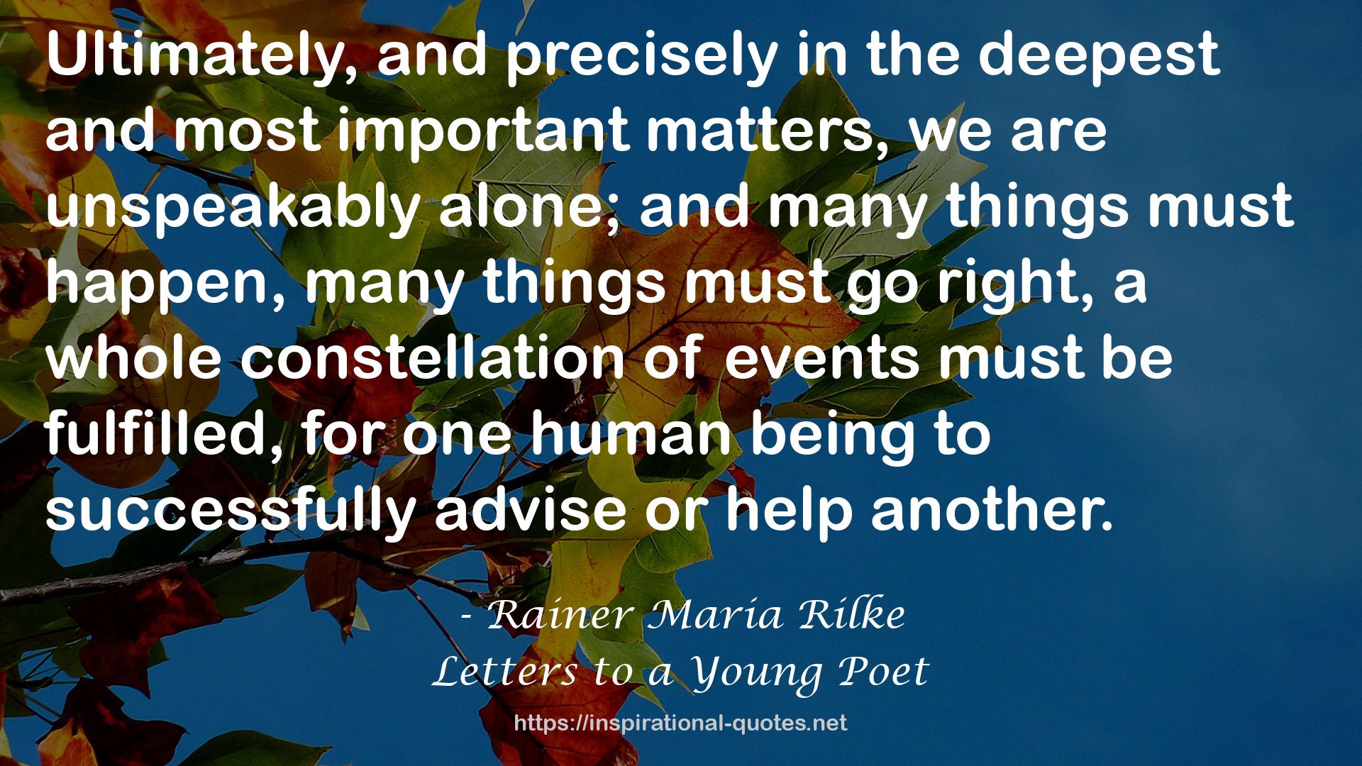 Letters to a Young Poet QUOTES