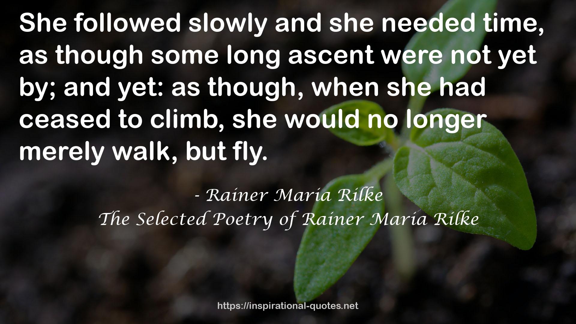 The Selected Poetry of Rainer Maria Rilke QUOTES
