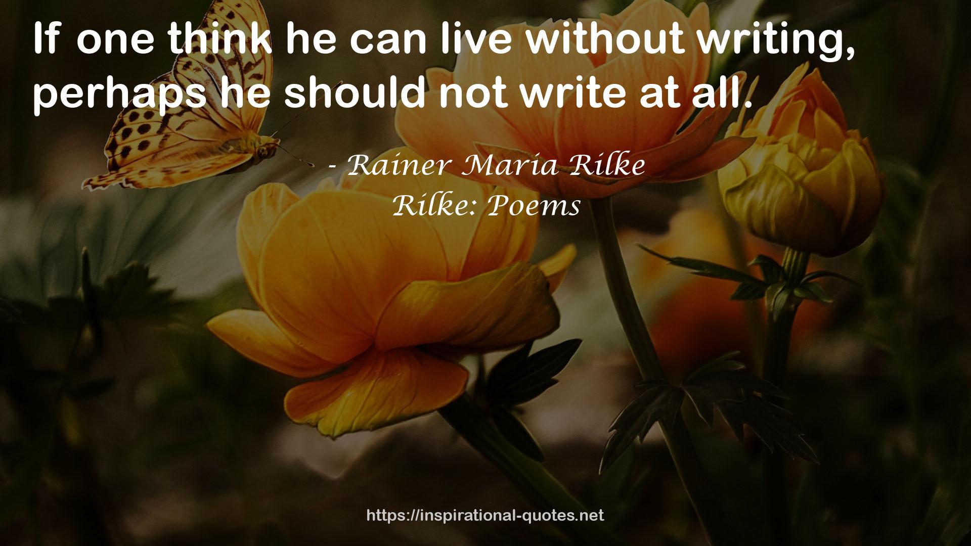 Rilke: Poems QUOTES