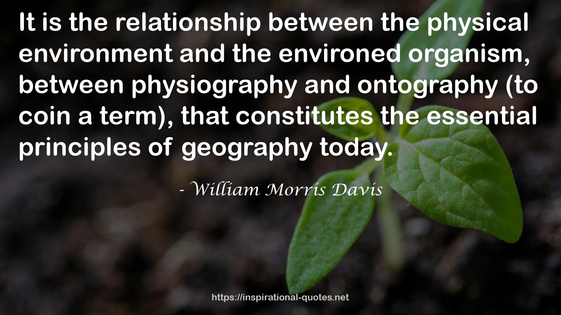 William Morris Davis QUOTES