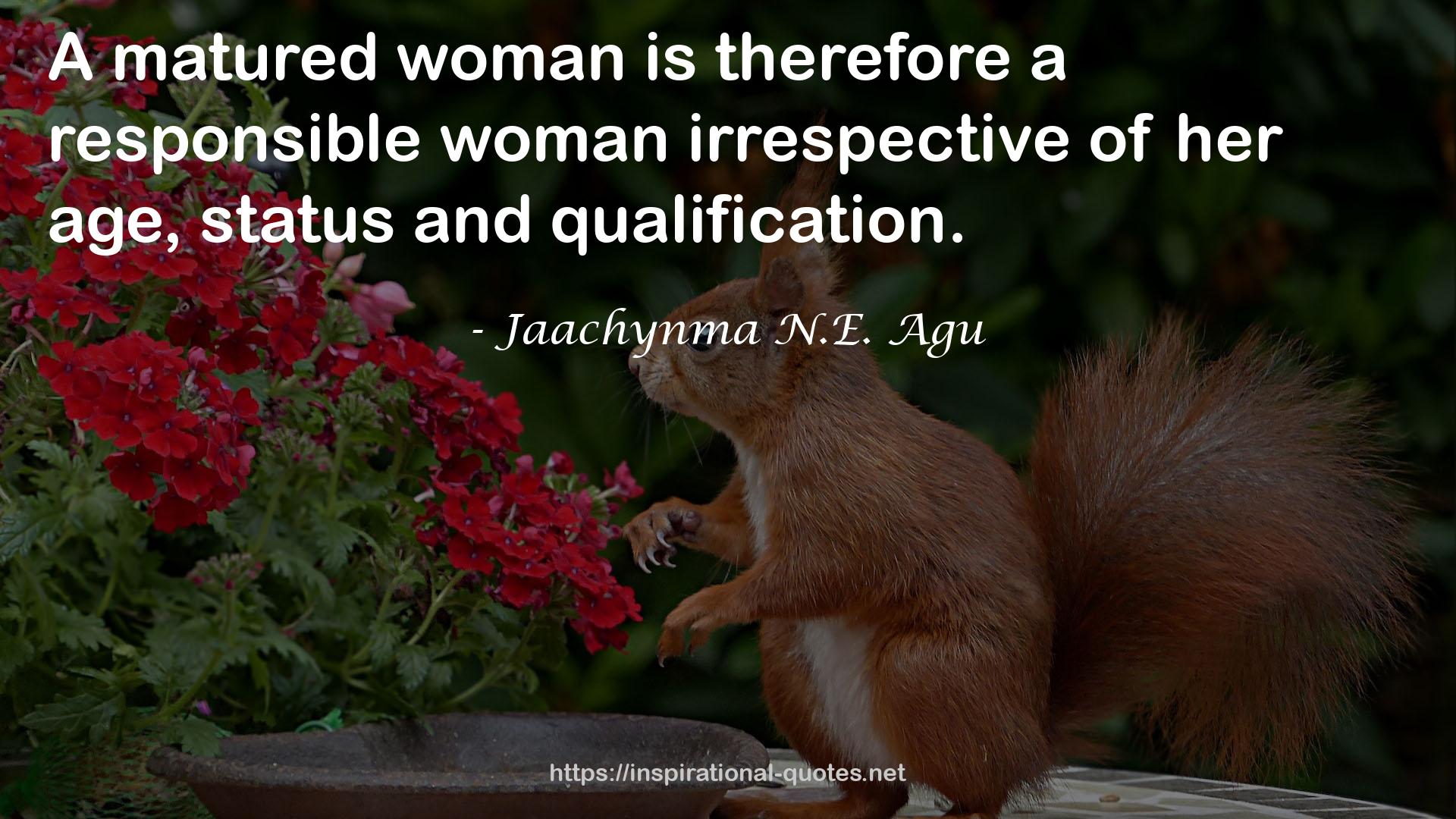 A responsible woman  QUOTES