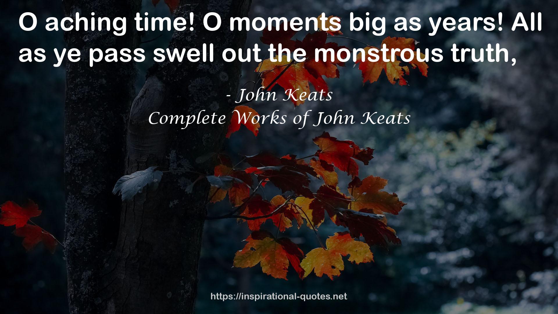 Complete Works of John Keats QUOTES