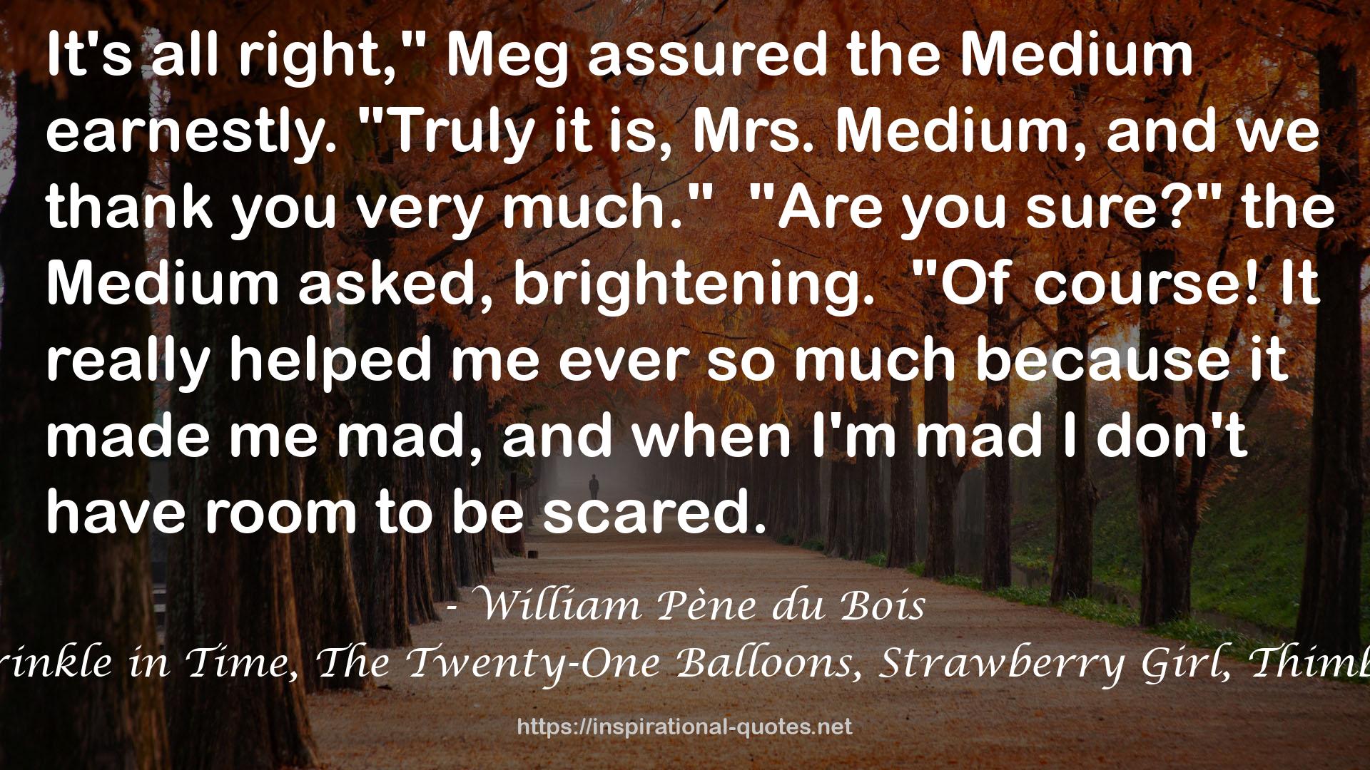 Newbery Awards Library A Wrinkle in Time, The Twenty-One Balloons, Strawberry Girl, Thimble Summer, & Roller Skates QUOTES