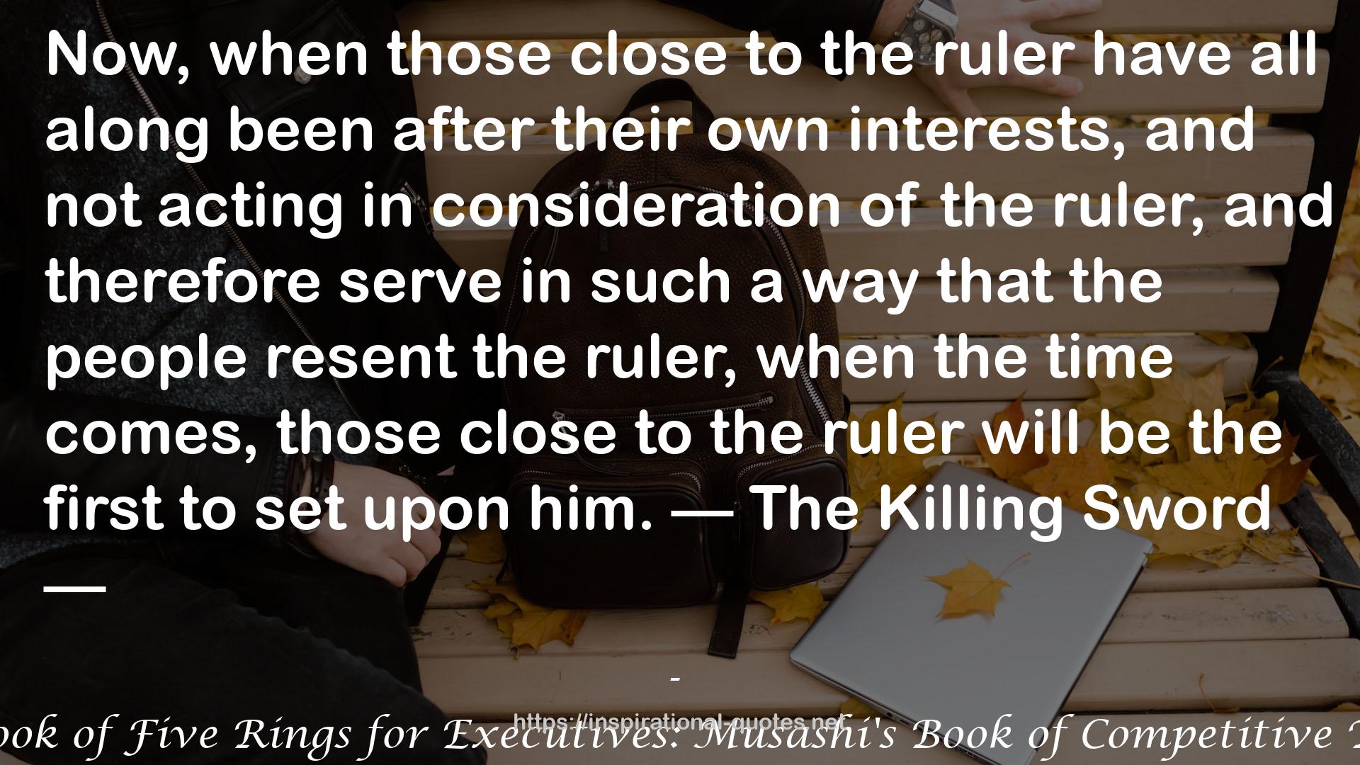 The Book of Five Rings for Executives: Musashi's Book of Competitive Tactics QUOTES